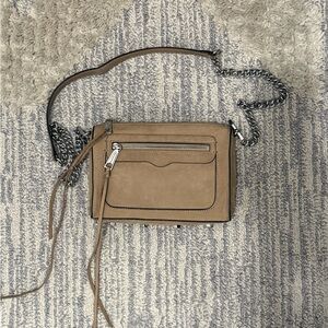Rebecca Minkoff Beige Crossbody Bag with Chain Strap